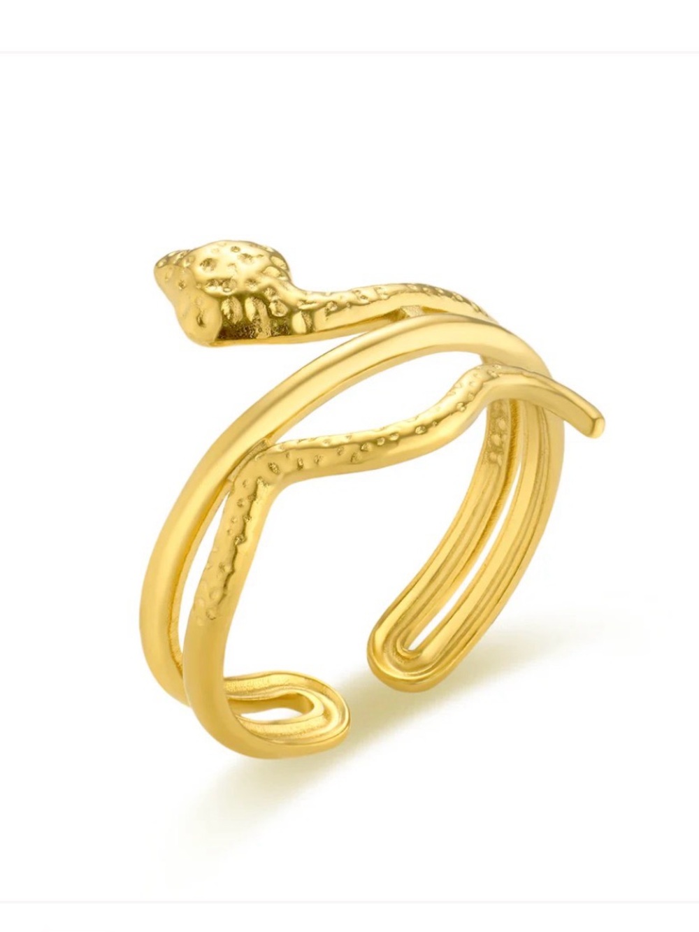Gold Snake Wrap Ring – Adjustable Women's Gold Fashion Ring